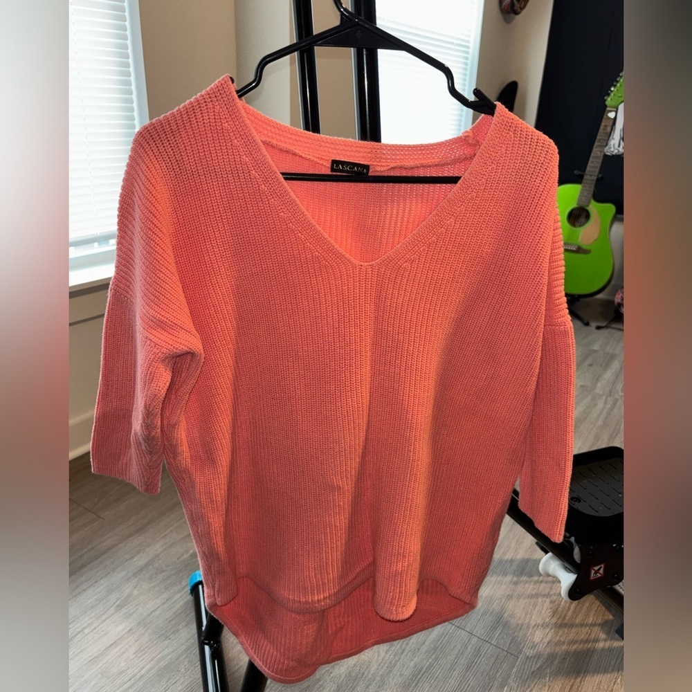 Lascana Coral V-Neck Sweater Size Medium